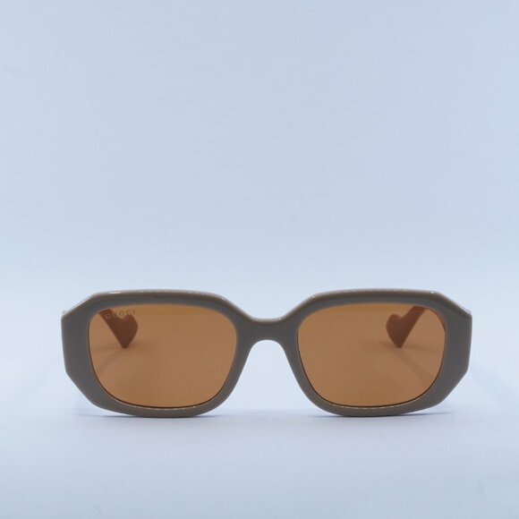 Gucci GG1535S 003 Sunglasses Nude Geometric Frame, Brown Lenses main image 11
